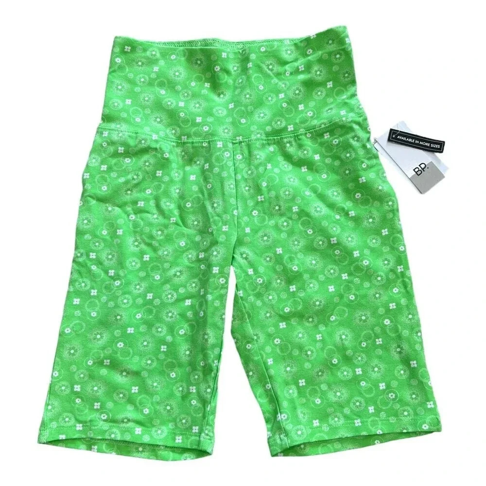 BP. Green Frosty Foulard Bike Shorts XS